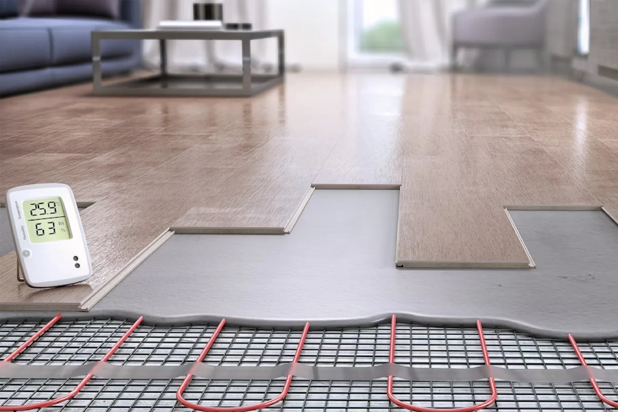 Ein 3D Nachbau von beheizten Kabeln