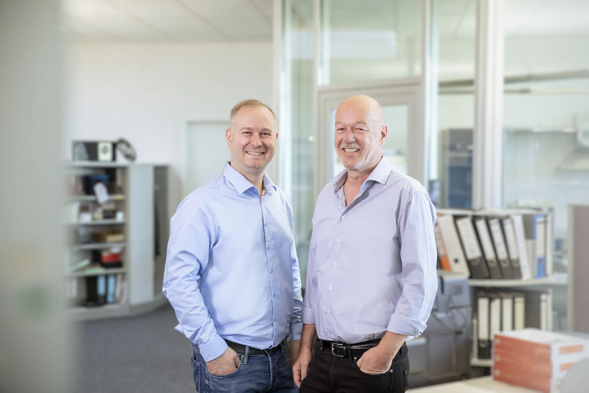 Kurt Ziegler und Stefan Ziegler lächeln in die Kamera